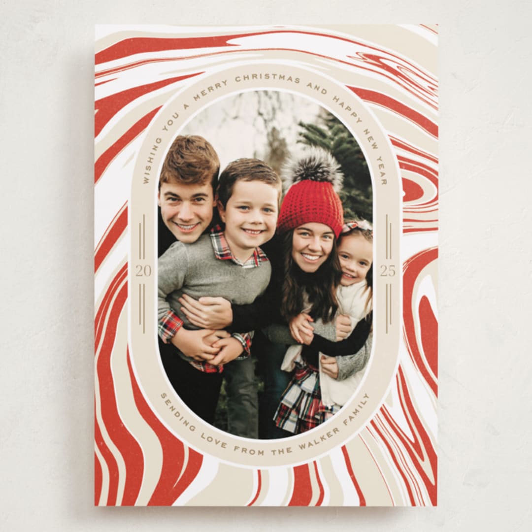 "Peppermint Flavor" - Holiday Cards in Peppermint by Oscar and Emma - Karly Depew - Front