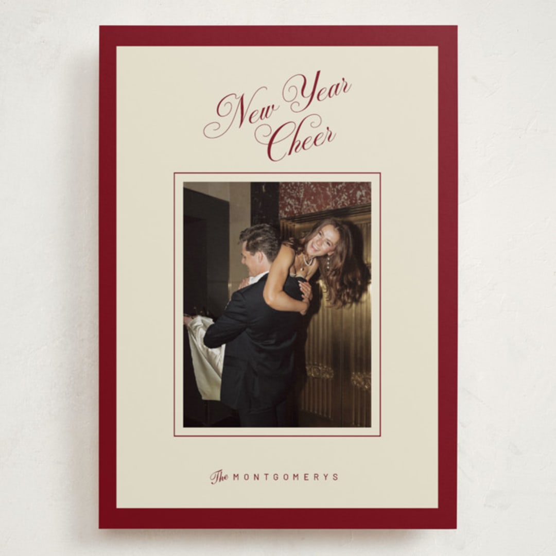 "Christmas Elegance" - Holiday Cards in Mulled Wine by Jen Ramsey - Front