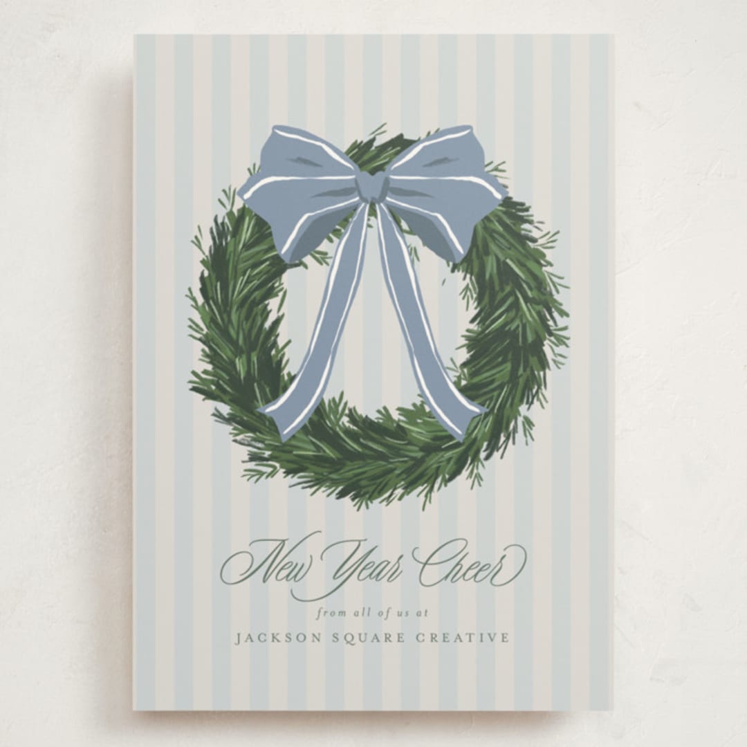 "Cape May Charm" - Holiday Cards in Powder by Everett Paper Goods - Front