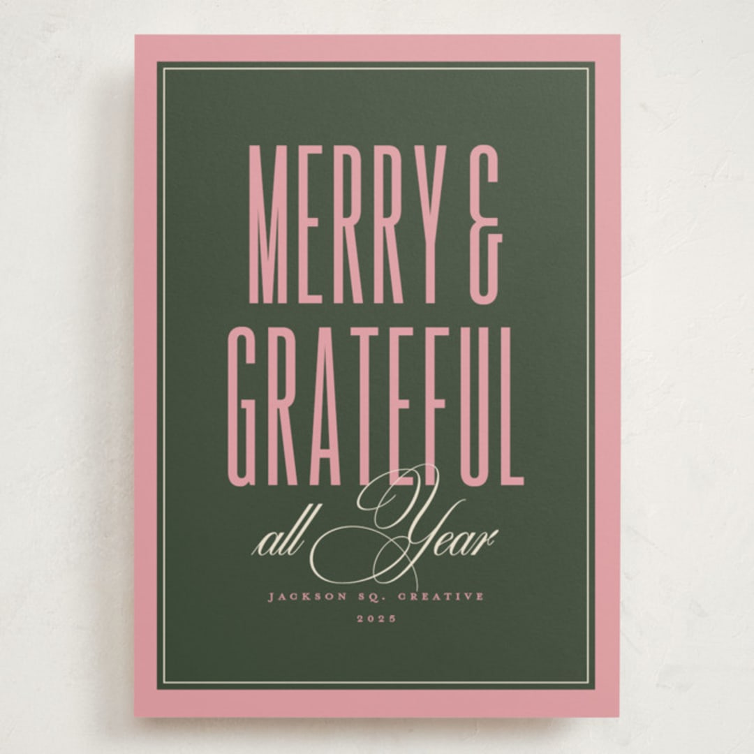 "Simply Said" - Holiday Cards in Wreath by letterfix - Front