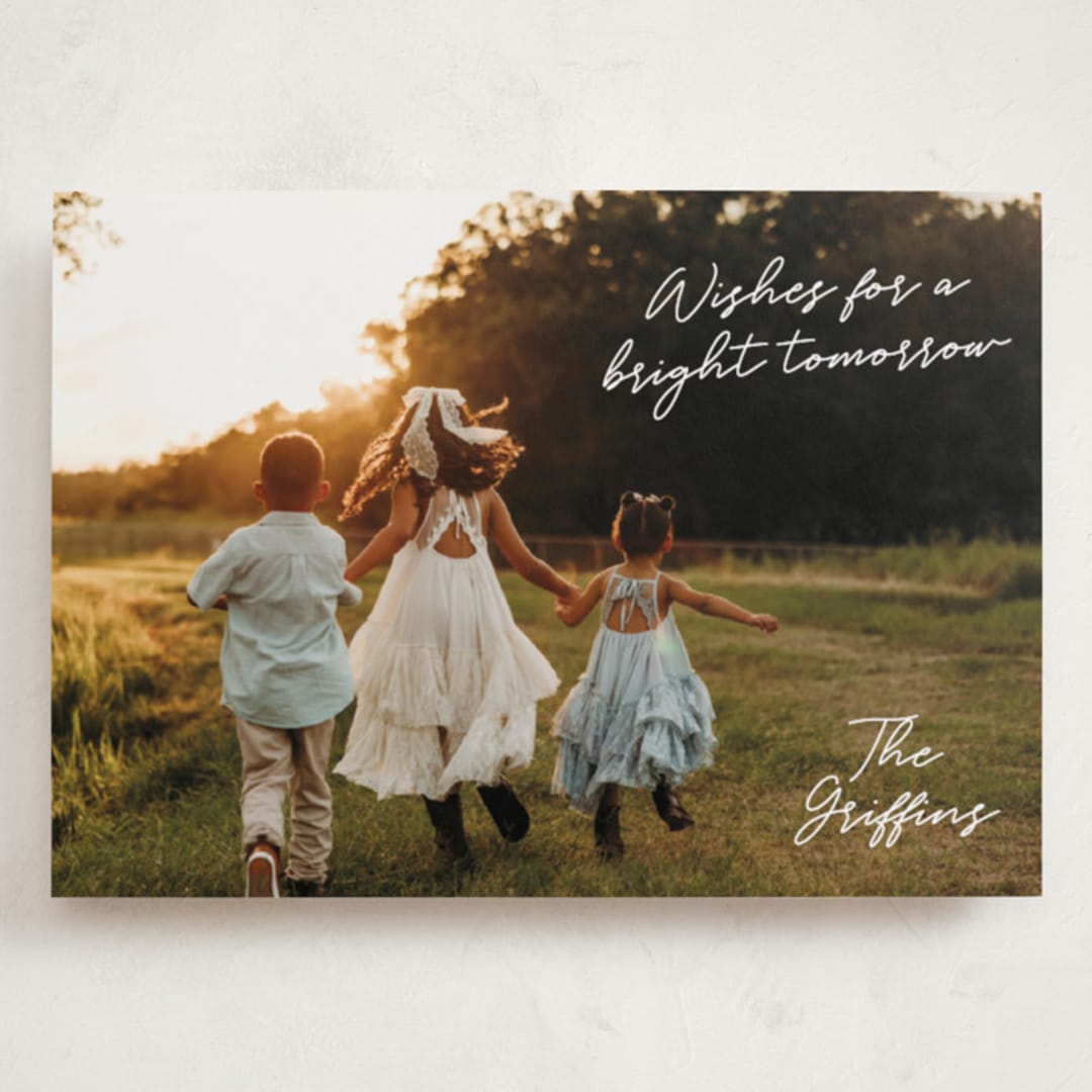 "Simple Nostalgia" - Holiday Cards in Snow by Lisa Assenmacher - Front