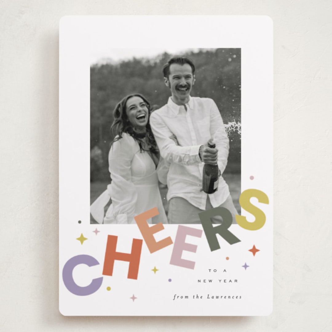 "Dazzle" - Holiday Cards in Fruit Punch by Everett Paper Goods - Front