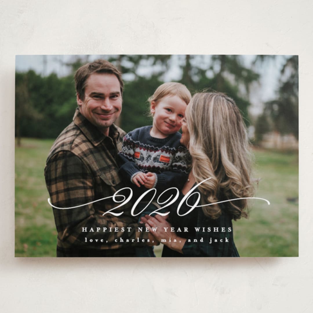 "Beautiful Year" - Holiday Cards in Starlight by Leah Ragain - Front