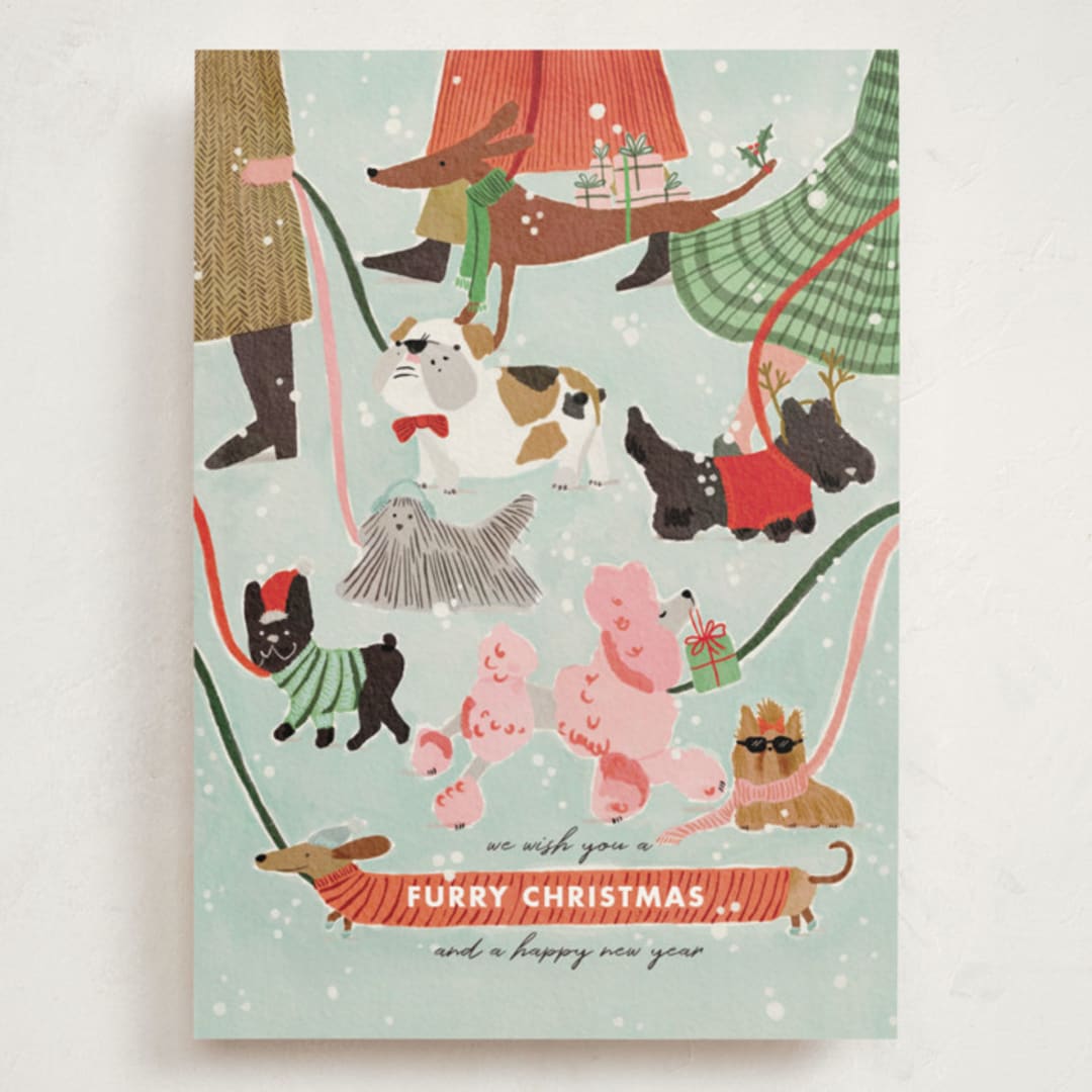 "Furry Christmas" - Holiday Cards in Winter by Menci Zaga - Front