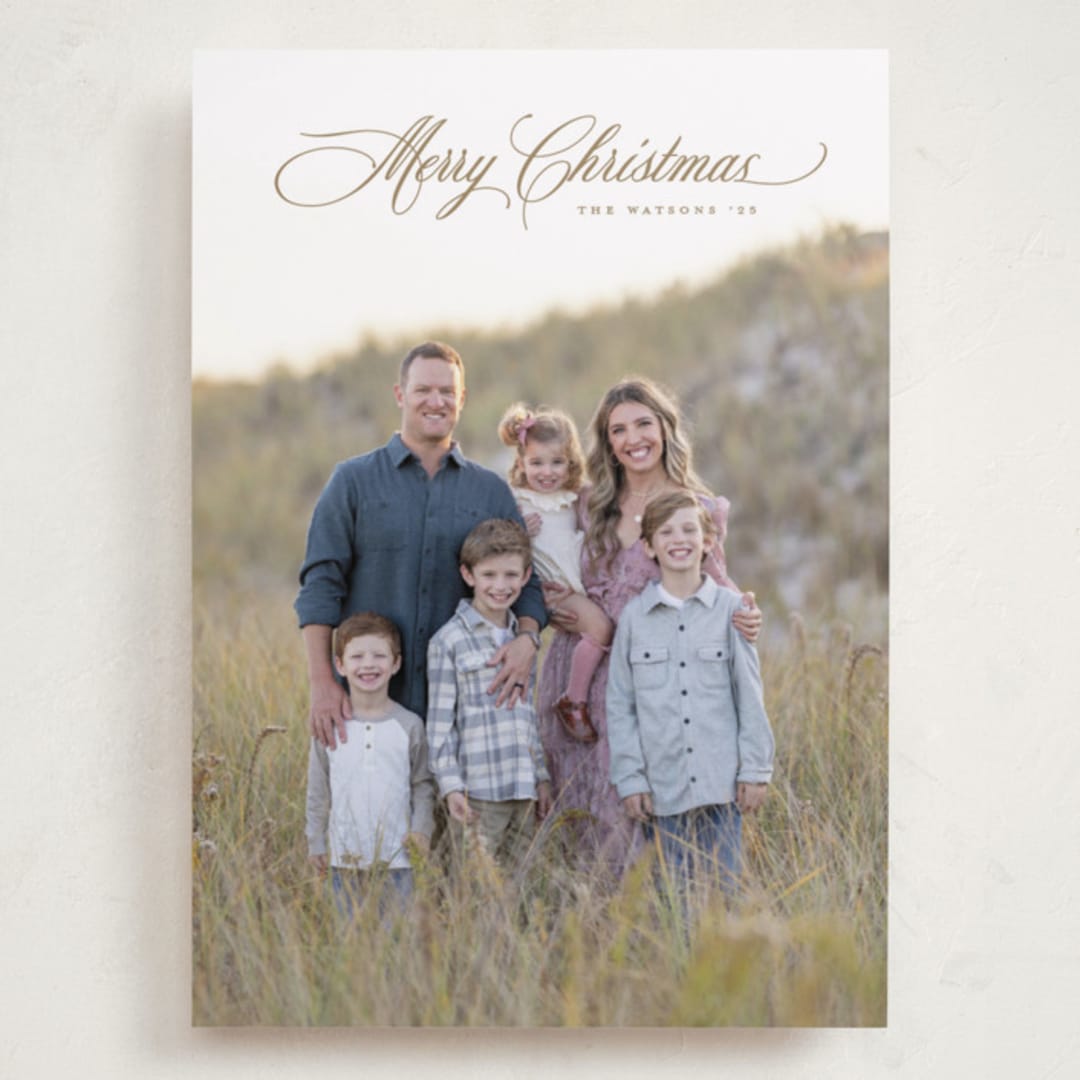 "Classically" - Holiday Cards in Sand by Christy Hy Lee - Front