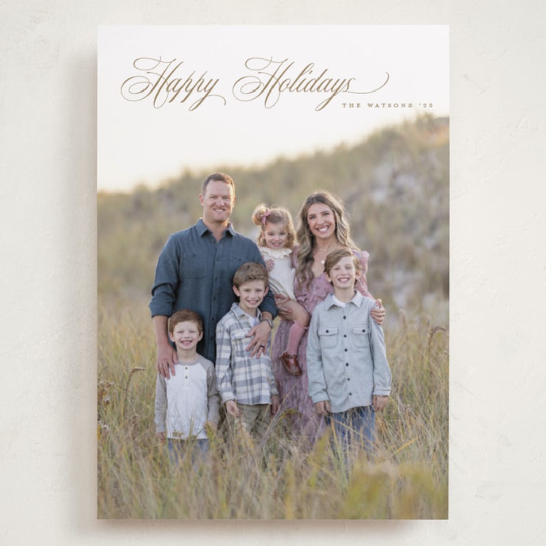 "Classically" - Holiday Cards in Sand by Christy Hy Lee - Front