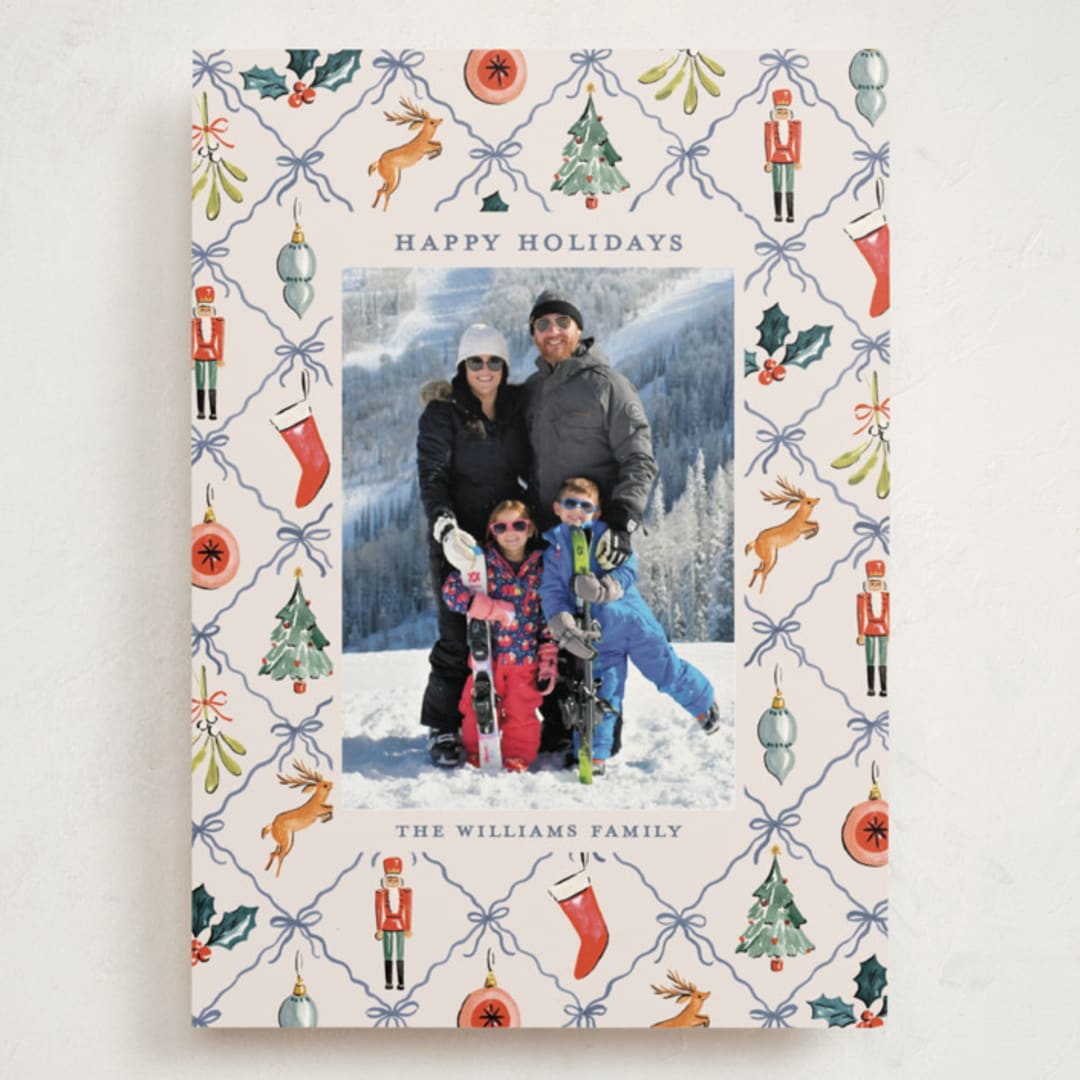 "Festive icons" - Holiday Cards in Blue Spruce by Sarah Knight - Front