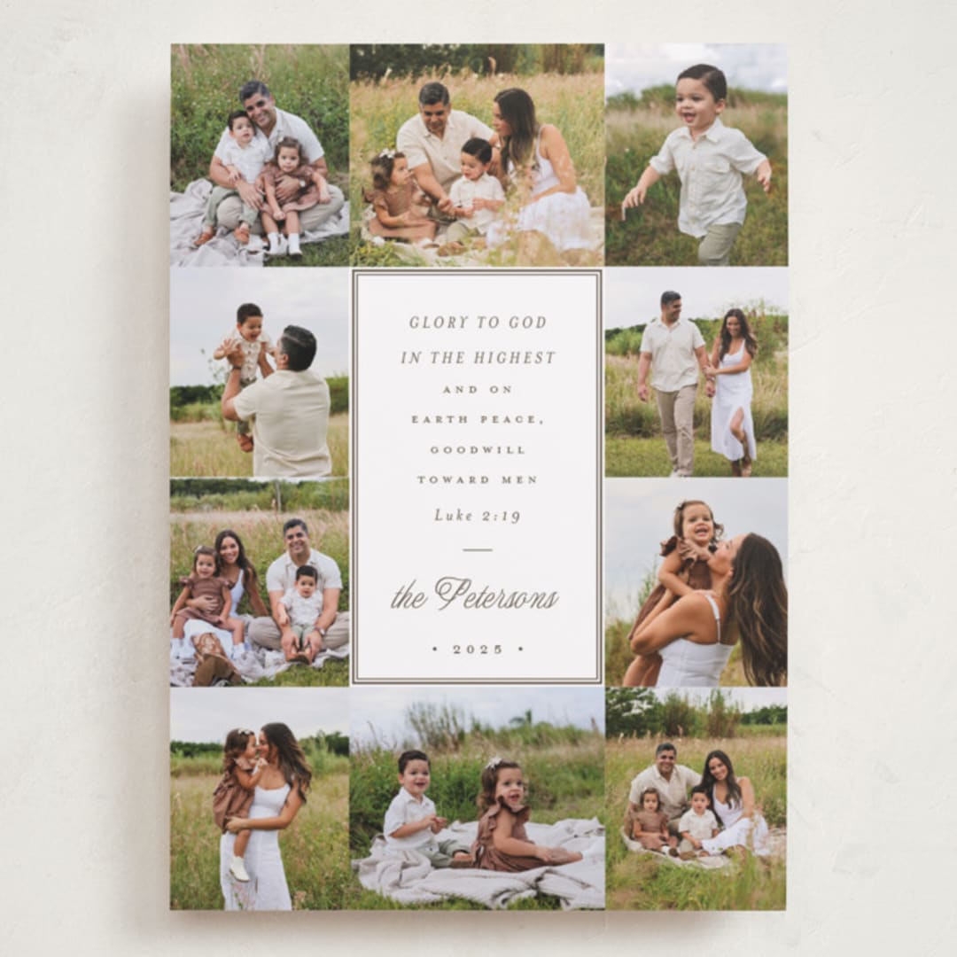 "Ten" - Holiday Cards in Gingerbread by Emily Betts - Front