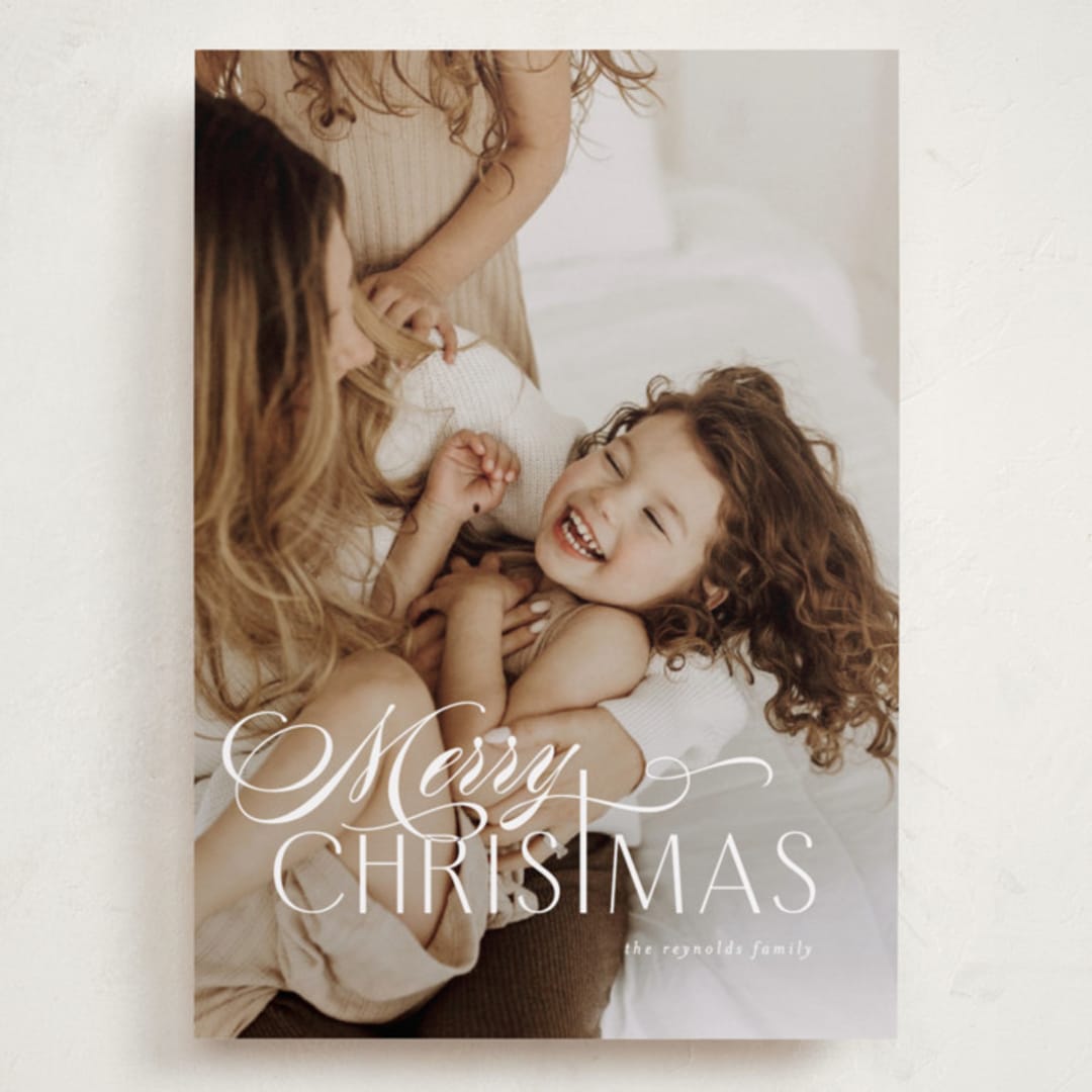"Swash Cross" - Holiday Cards in Milk and Cookies by Lisa McLean - Front