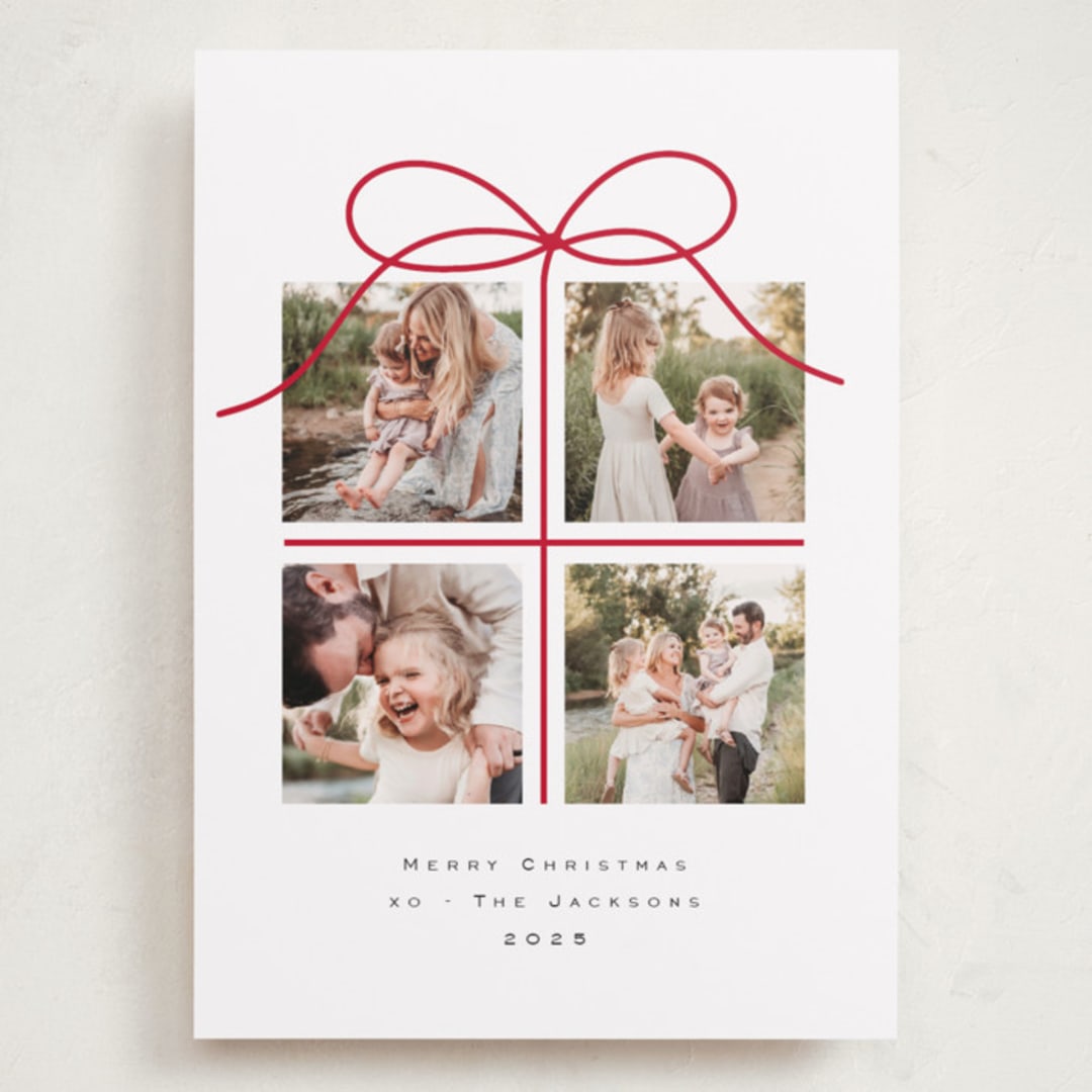 "Christmas Gift" - Holiday Cards in Snow by Jenny Millington - Front