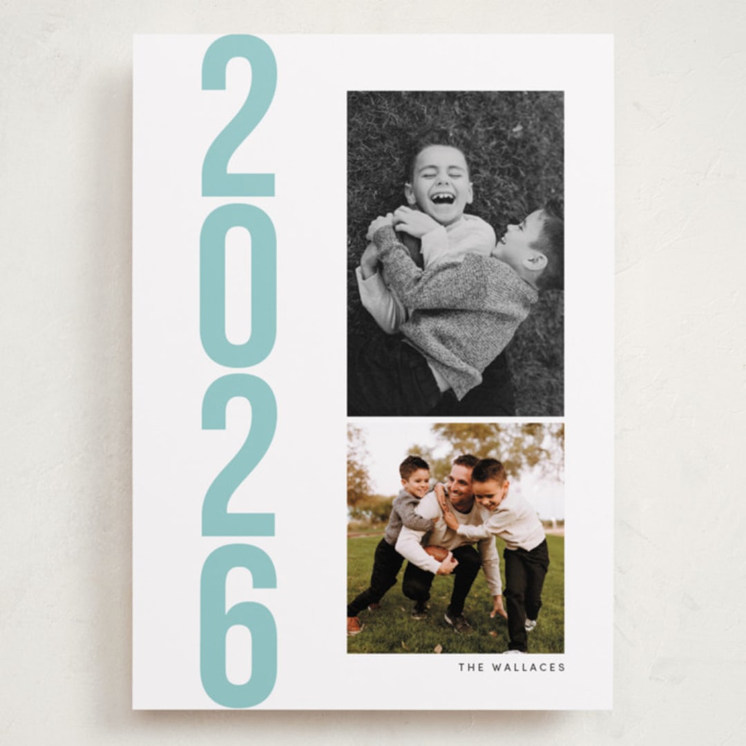 "Bold Type" - Holiday Cards in Icicle by Morgan Kendall - Front