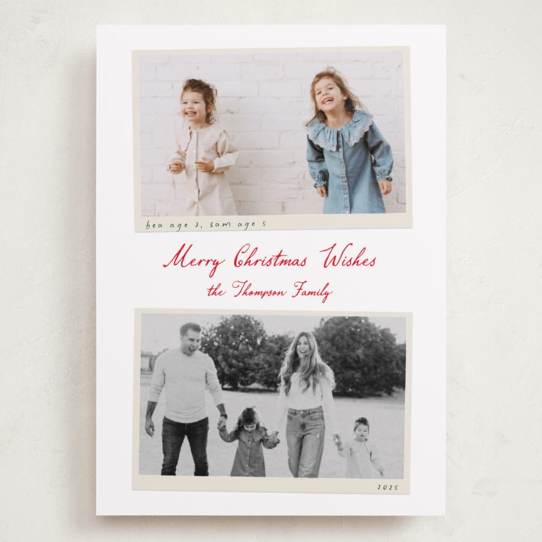 "Vintage Snapshots" - Holiday Cards in Stocking by Ashlee Townsend - Front