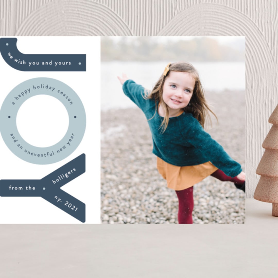 "Capital Joy" - Holiday Cards in Frost by Gwen Bedat - Front