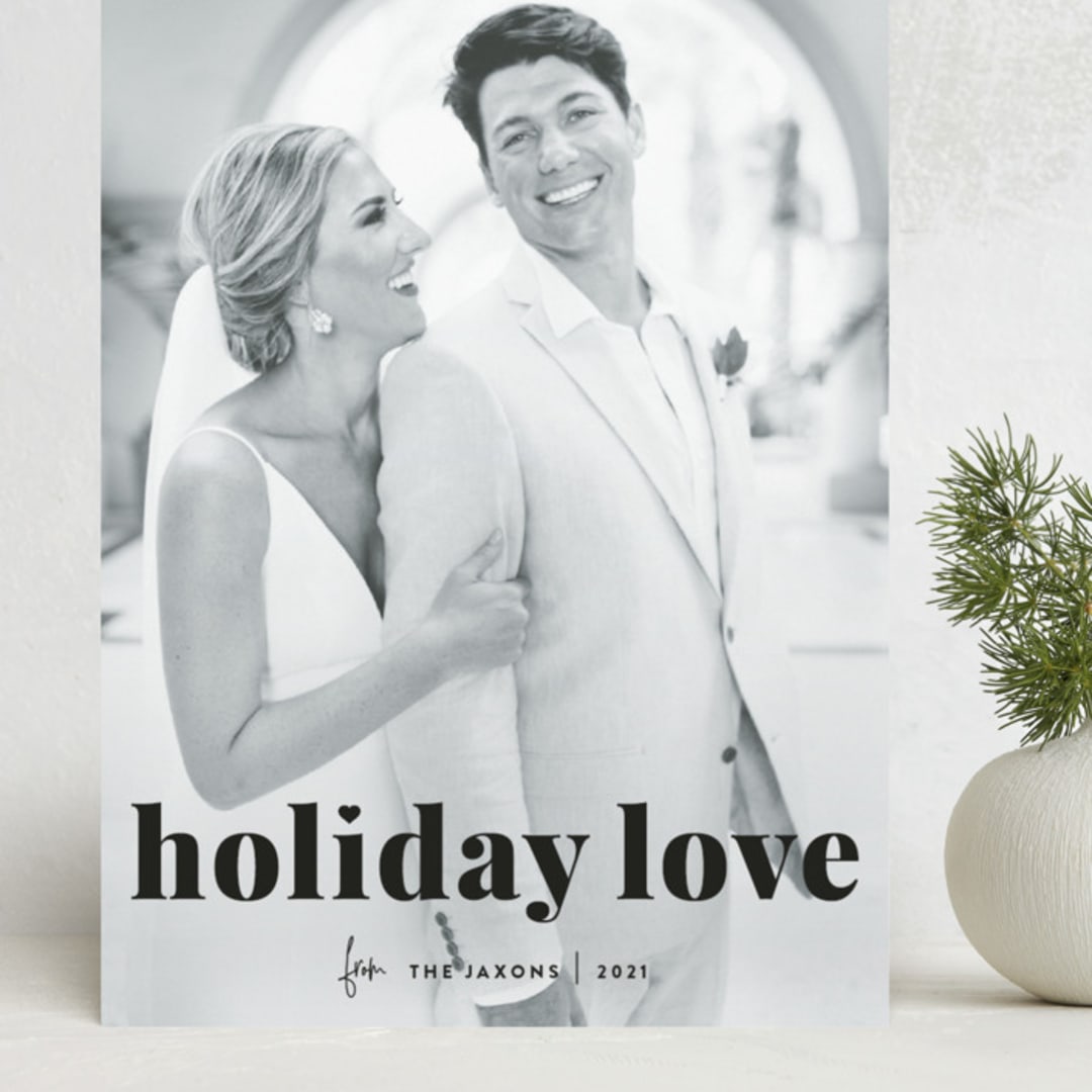 "vintage holiday love" - Holiday Cards in Noir by Sara Hicks Malone - Front