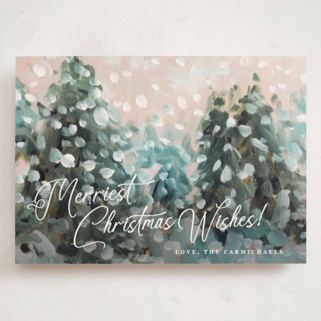 "Wonderful Time" - Holiday Cards in Snow by Lindsay Megahed - Front