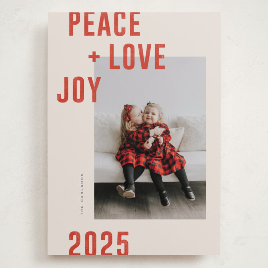 "Modern Winter" - Holiday Cards in Holly Berry by Michelle Taylor - Front