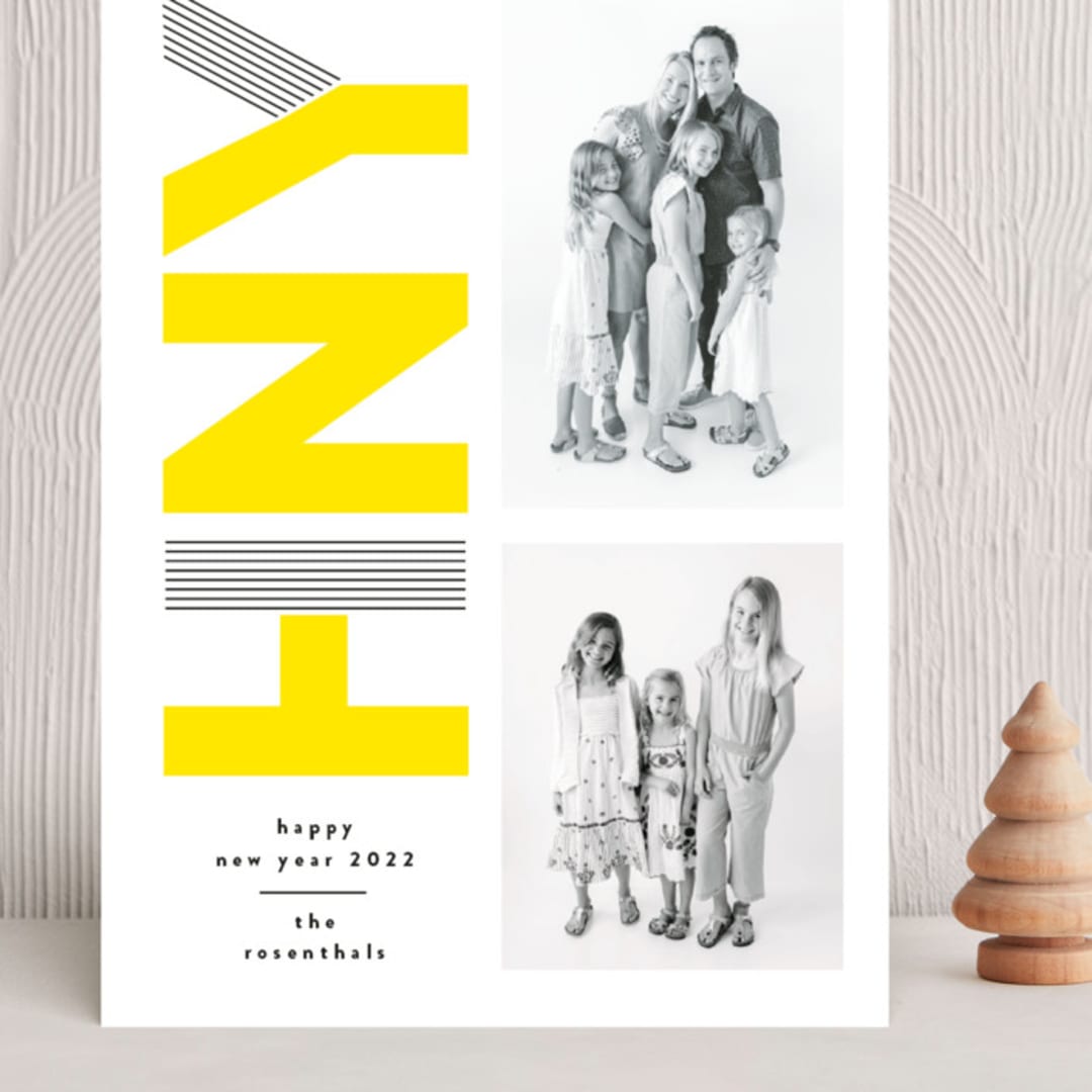 "HNY!" - Holiday Cards in Sunshine by Erica Krystek - Front