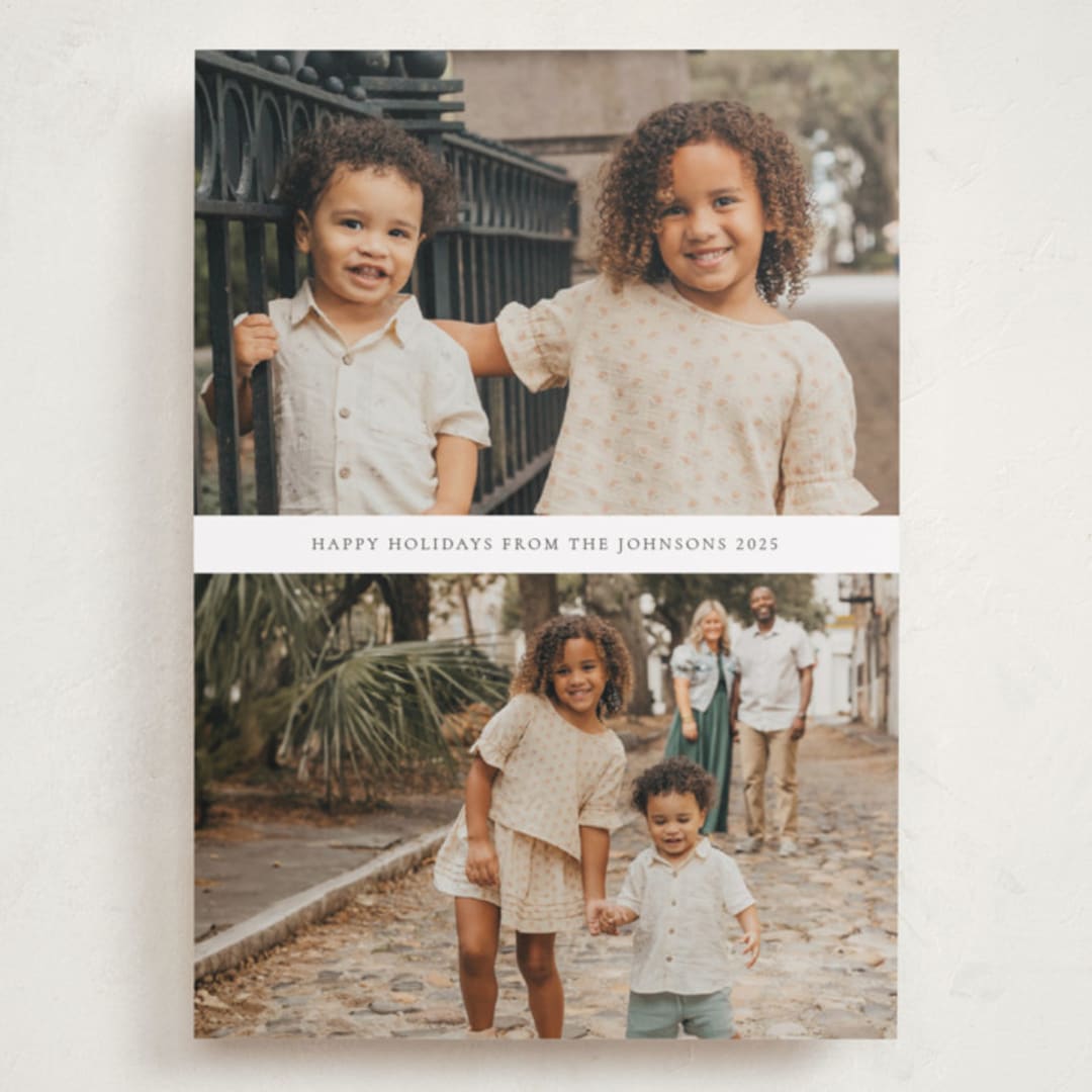 "Deux" - Holiday Cards in Cloud by Nicole Walsh - Front