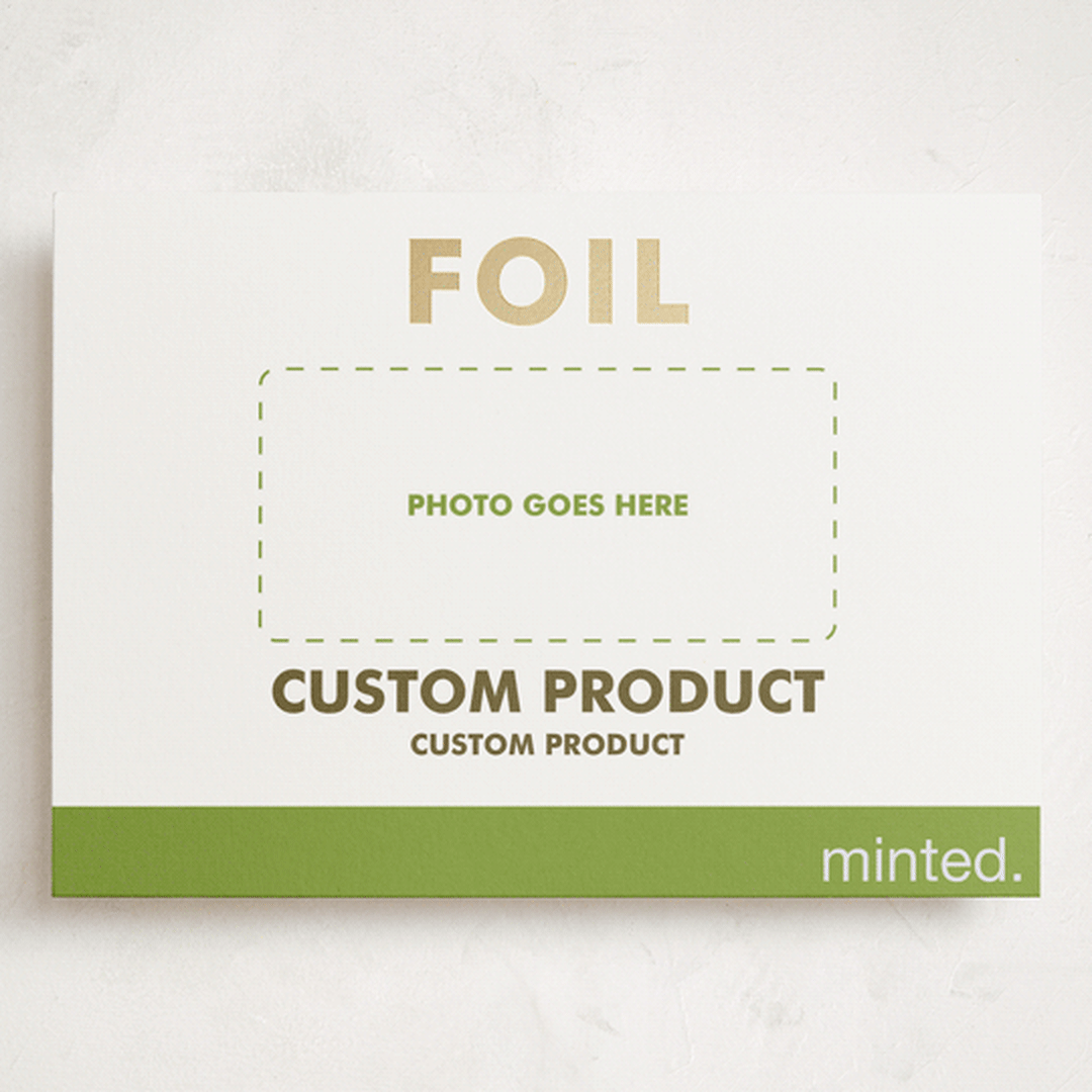 "Landscape Custom" - Holiday Cards in Gold by Minted - Front