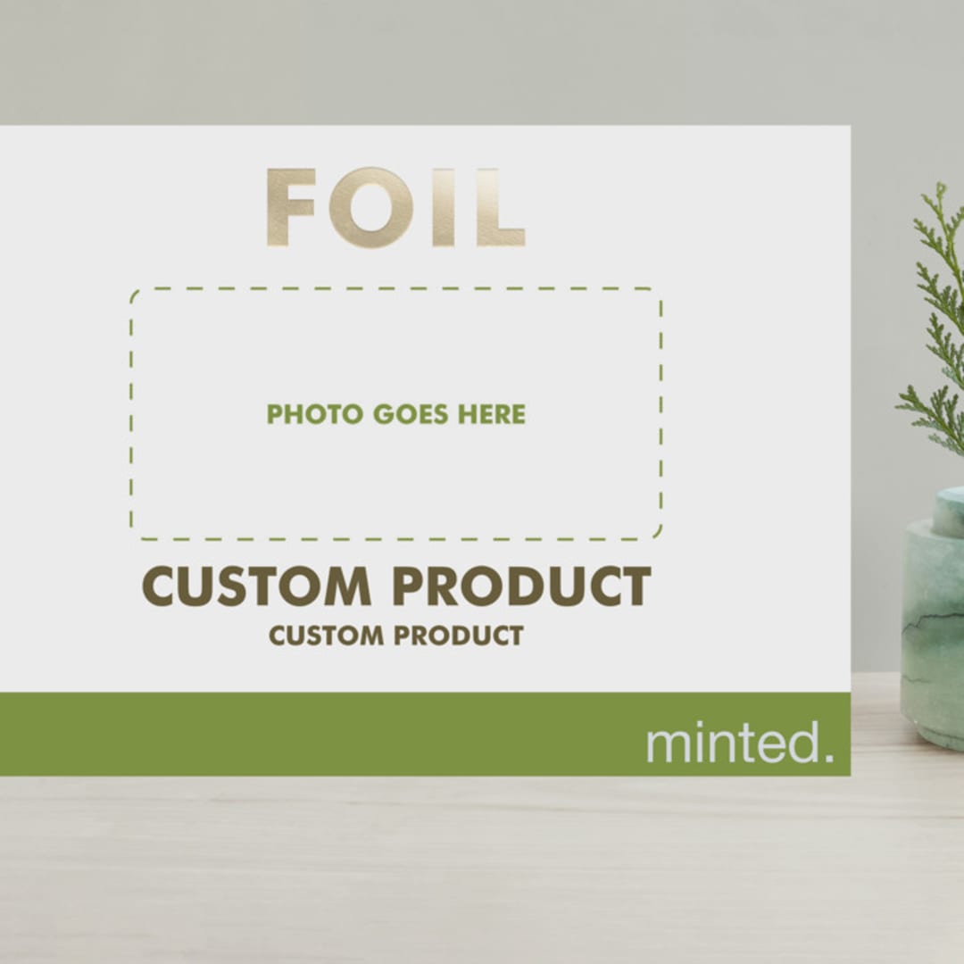 "Landscape Custom" - Holiday Cards in Gold by Minted - Front