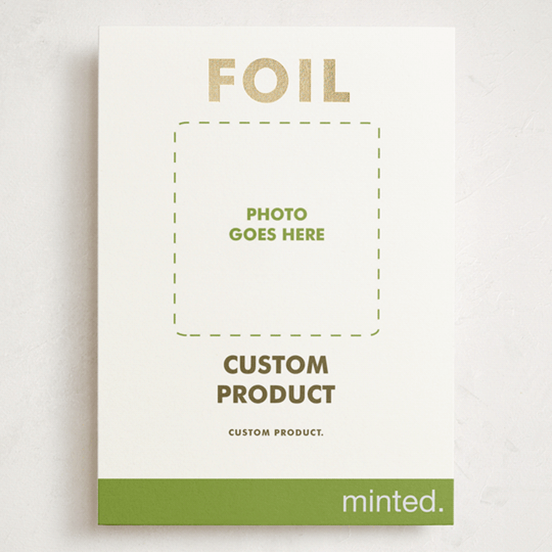 "Portrait Custom" - Holiday Cards in Gold by Minted - Front