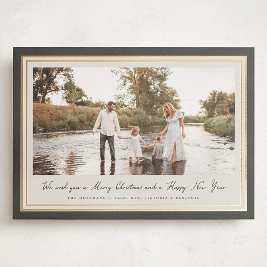 "Oasis" - Holiday Cards in Olive by Petra Kern - Front