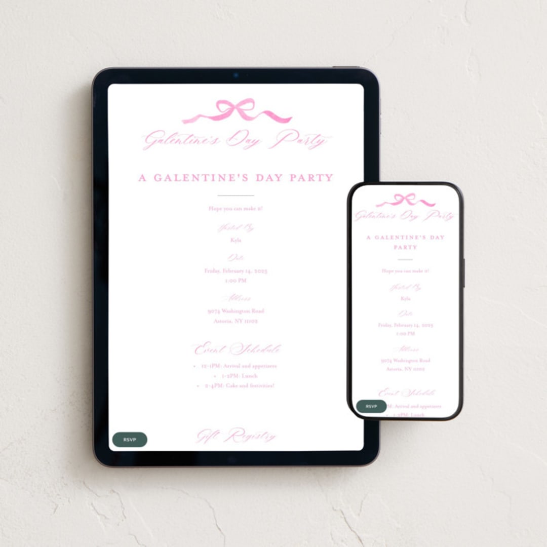 "Royal" - Online Holiday Party Invitations in Blush by Petra Kern - Mobile + desktop layout