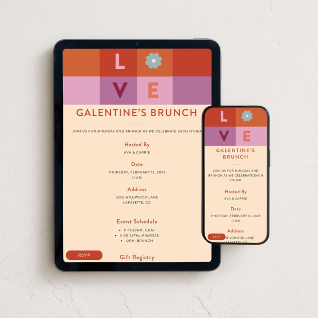 "Flower Power" - Online Holiday Party Invitations in Candy by Morgan Kendall - Mobile + desktop layout