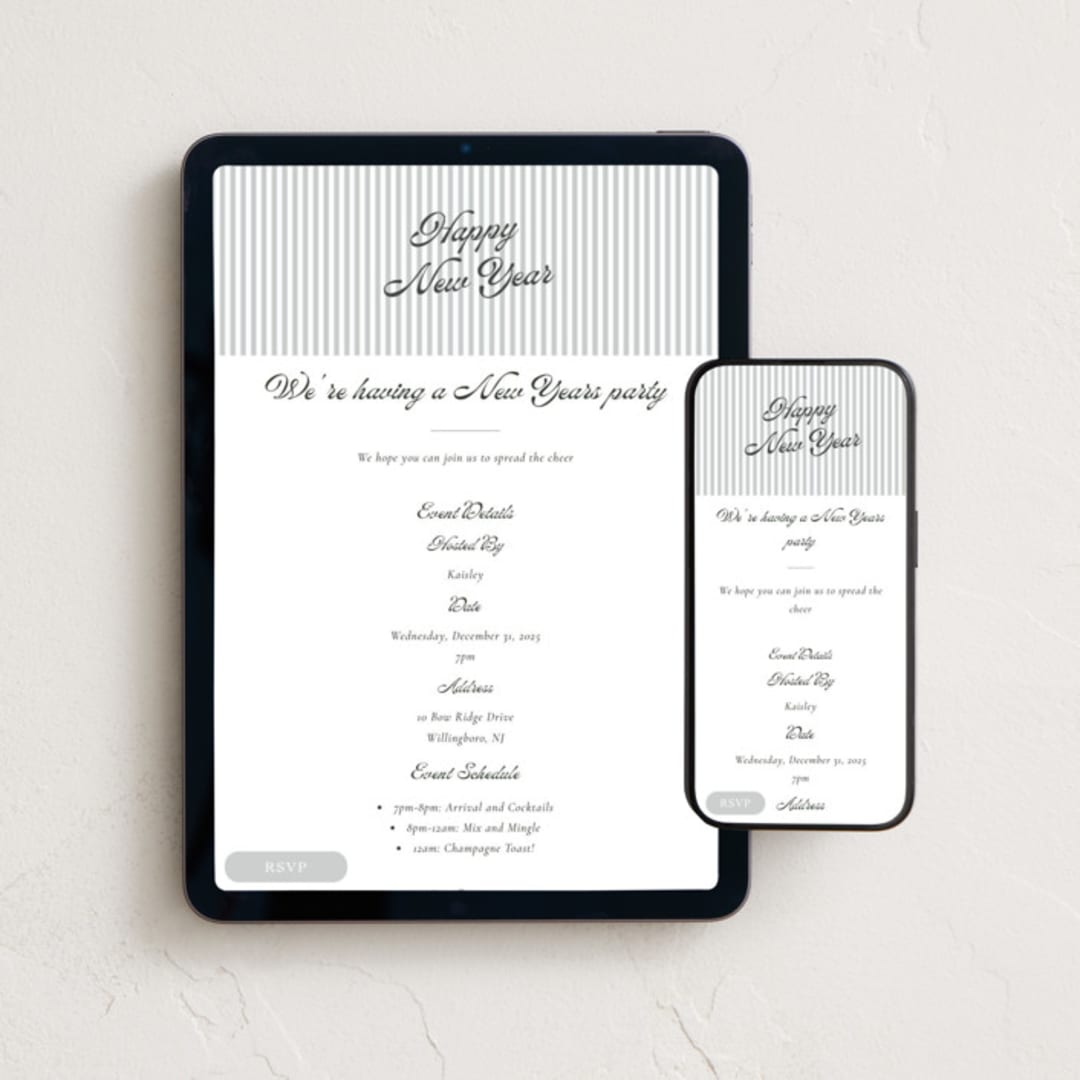 "small things" - Online Holiday Party Invitations in Evergreen by Sara Hicks Malone - Mobile + desktop layout
