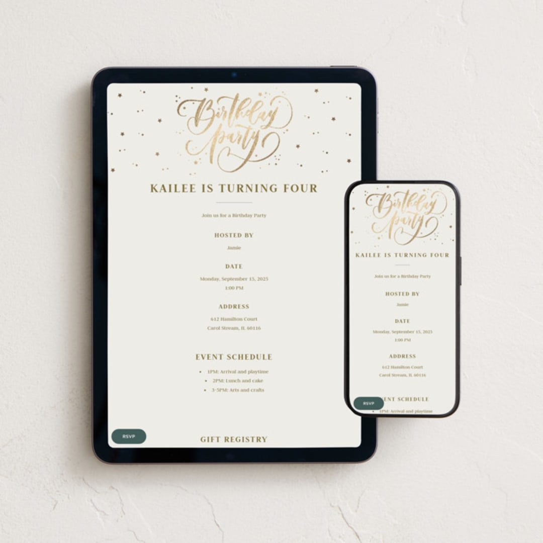 "birthday swirls" - Online Kids Birthday Invitations in Pudding by Anastasia Makarova - Mobile + desktop layout