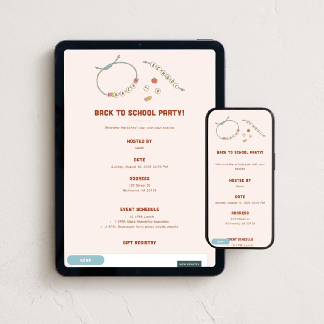 "Back to School Party!" - Online Party Invitations in Crayon Box by Sai - Mobile + desktop layout