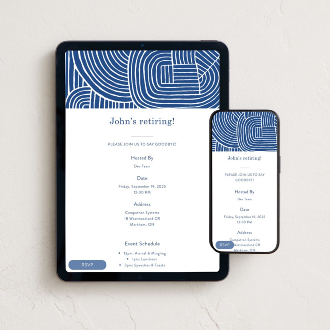 "all the rays" - Online Party Invitations in Atlantic Blue by raven erebus - Mobile + desktop layout