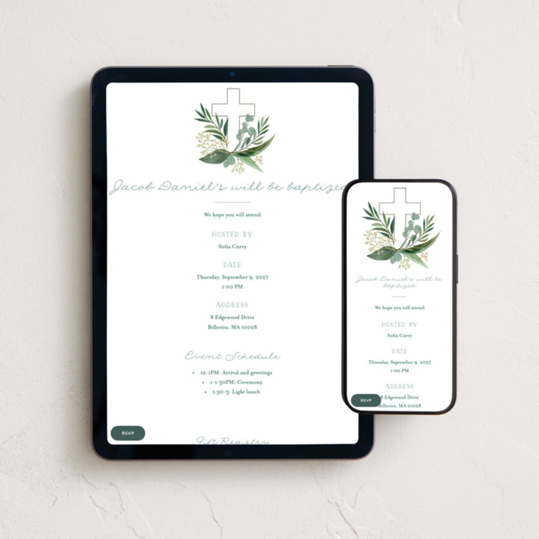 "Heaven & Earth" - Online Religious Milestone Invitations in Snow by Jessie Steury - Mobile + desktop layout