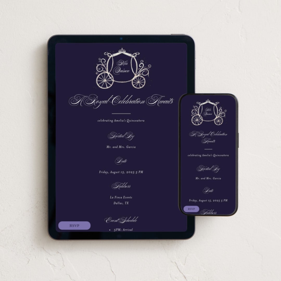 "Enchanted" - Online Religious Milestone Invitations in Midnight by Jelena Vuletic - Mobile + desktop layout