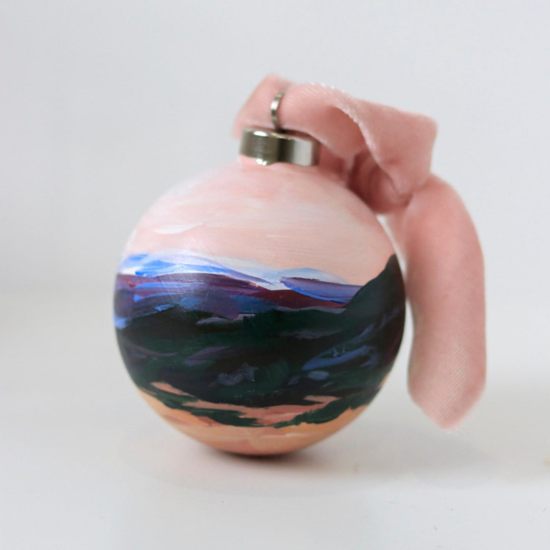 "Lavender Hill | 3” ornament | Ceramic" - Ornaments in purple by Weronika Zubek