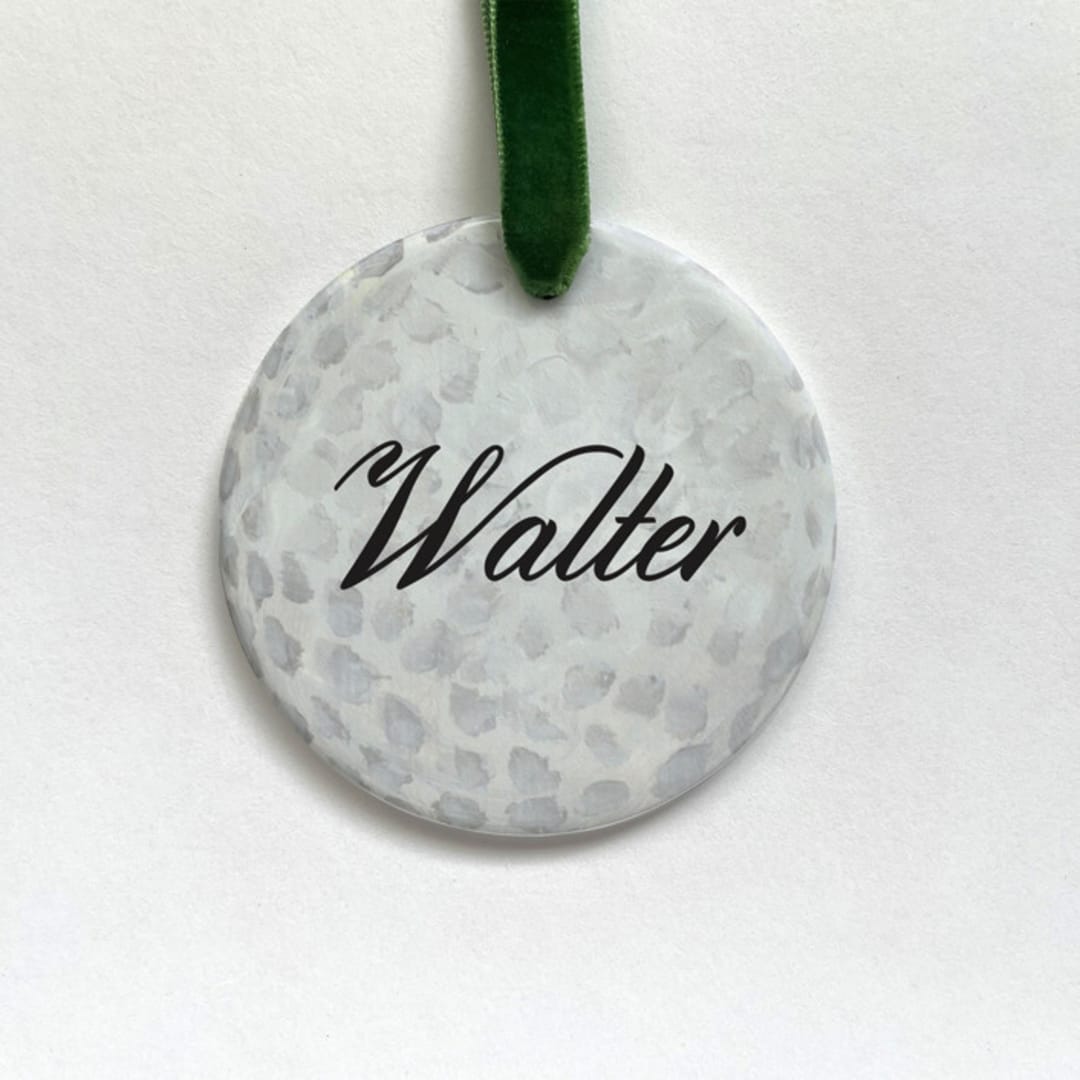 "Personalized Golf Ceramic Ornament" - Ornaments in white by Holly Whitcomb
