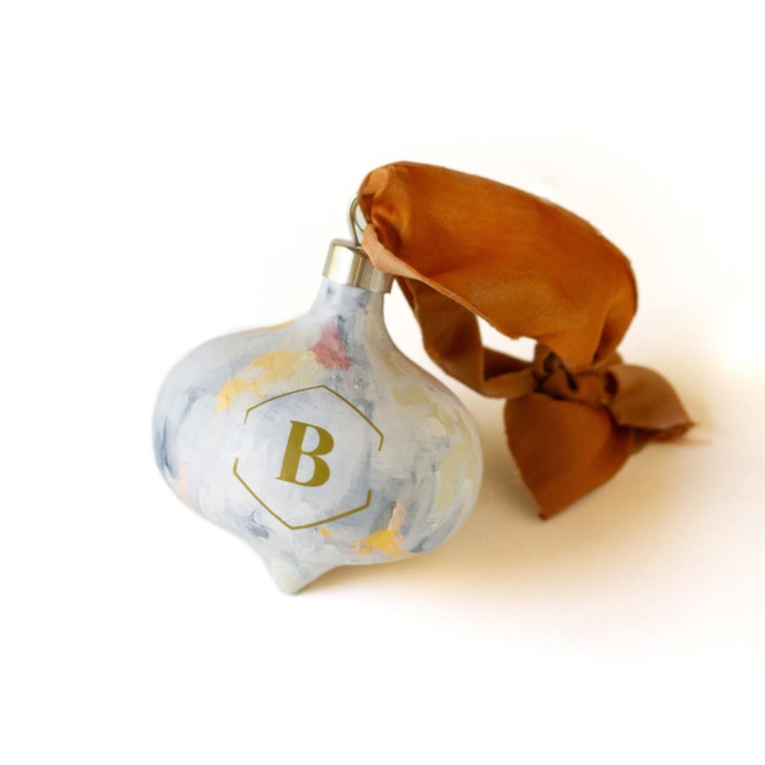 "Modern Ornament Blues" - Ornaments in blue by Lauren Perkins