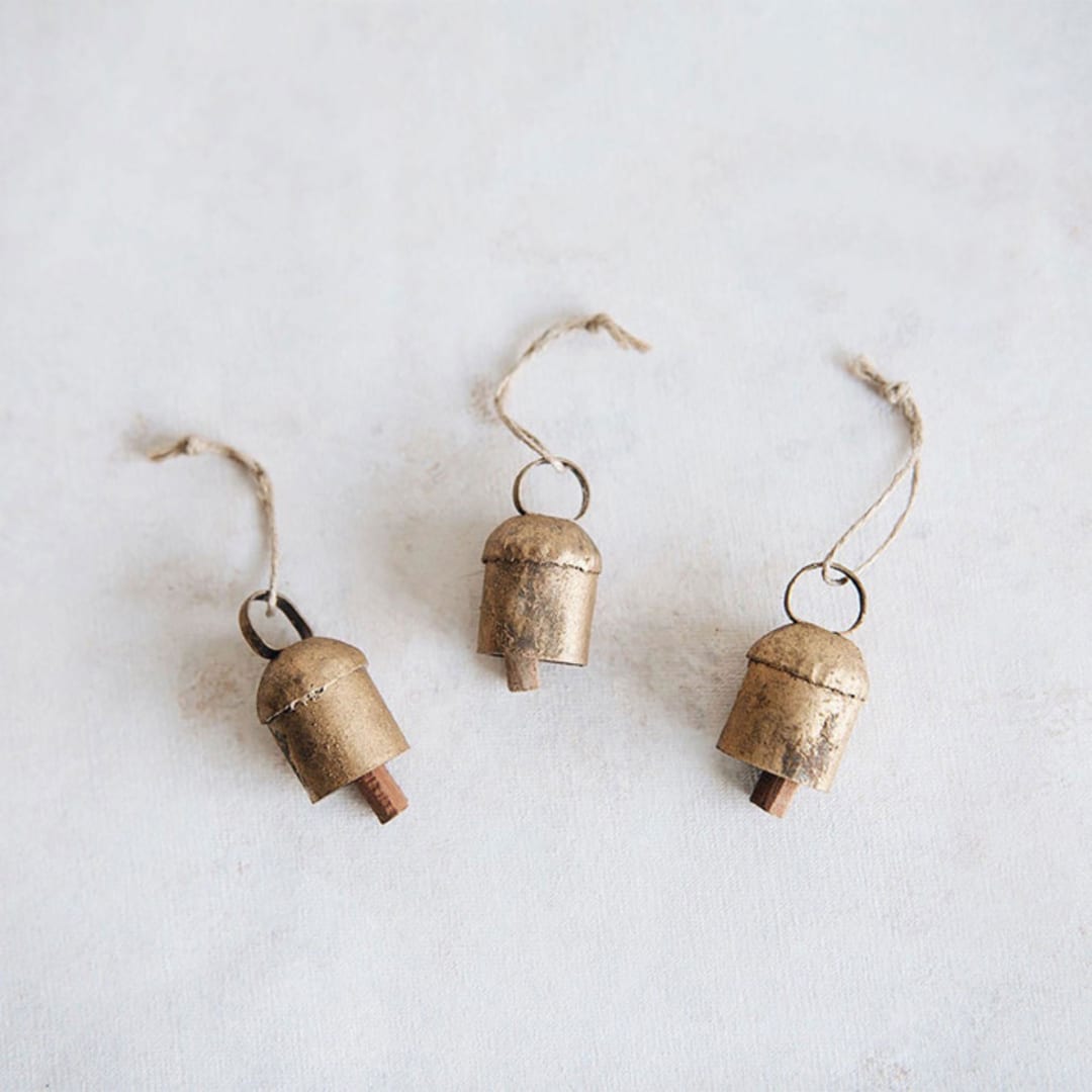 Roan Iris Mini Bell Ornament Set