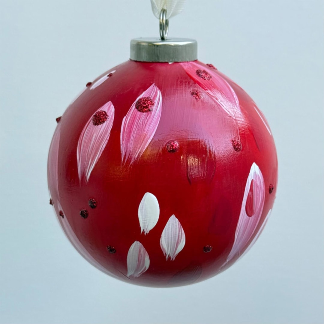 "Candy Cane" - Ornaments in red by Melissa Stone Mangham
