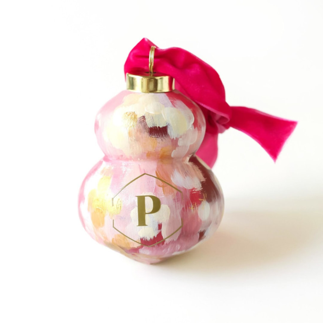 "Modern Ornament Pink" - Ornaments in pink by Lauren Perkins