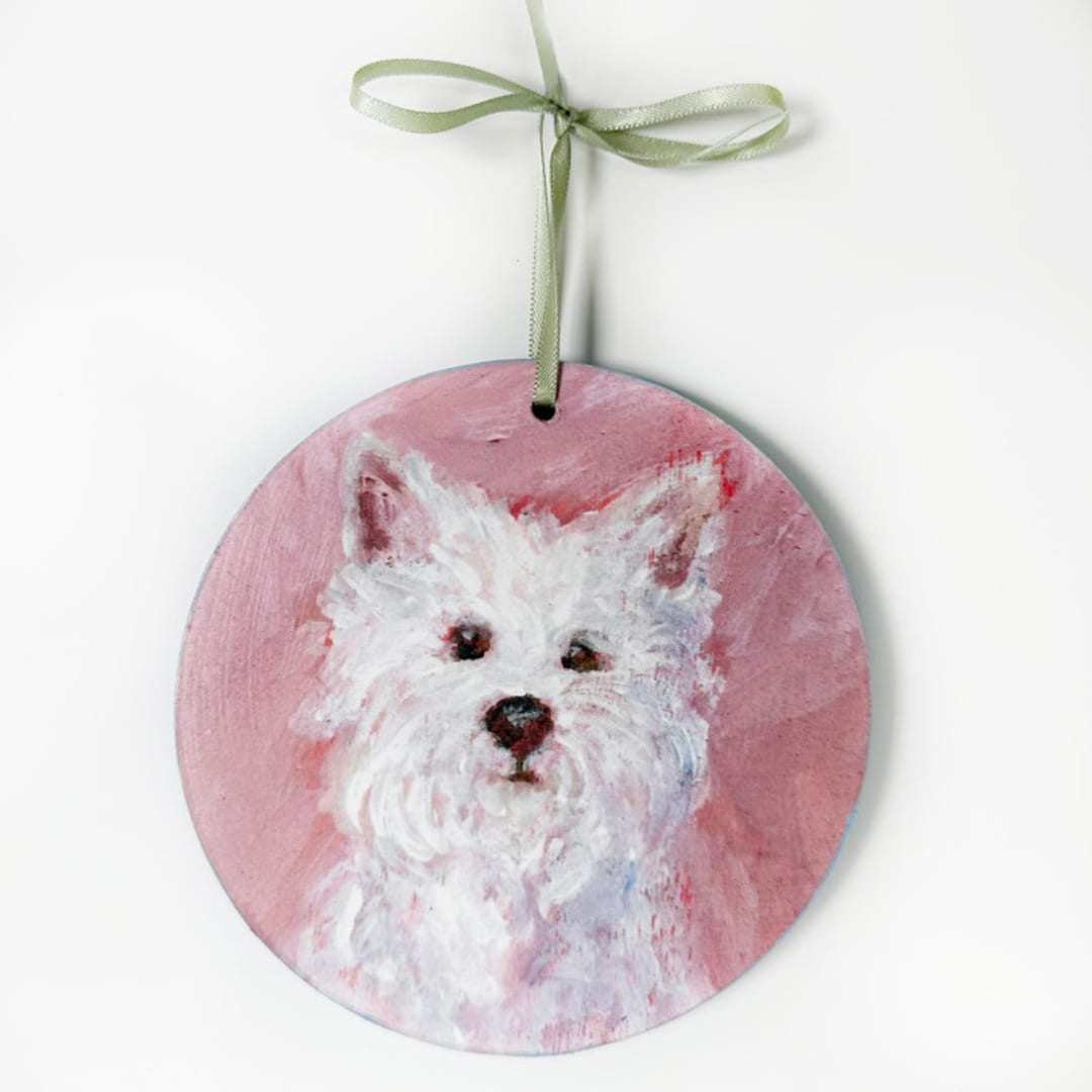 "Westie Decoupage Ornament" - Ornaments in multicolorassorted-colors by Carol C. Young