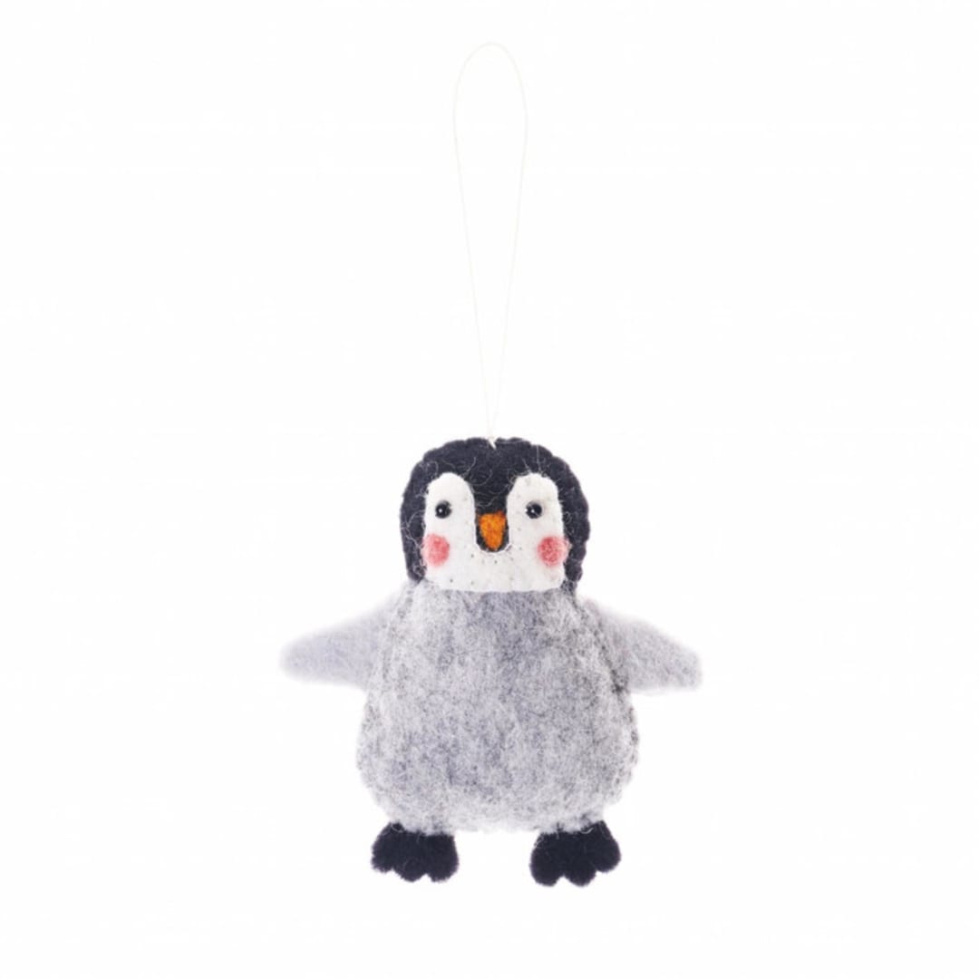 "Arctic Penguin Animal Ornament" - Ornaments in gray by Global Goods Partners