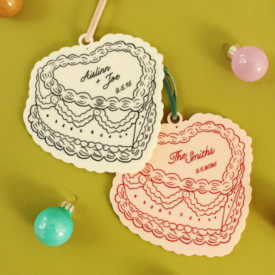 "Custom Wedding Cake Ornament" - Ornaments in multicolorassorted-colors by Aislinn Minardi