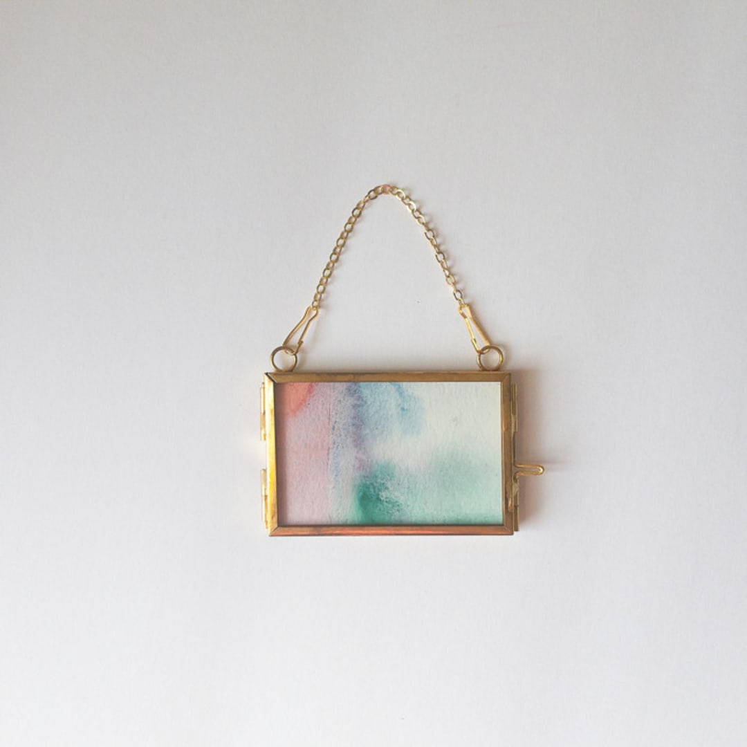 "Watercolor Wash Framed Ornament 5" - Ornaments in multicolor by Jocelyn Elizabeth