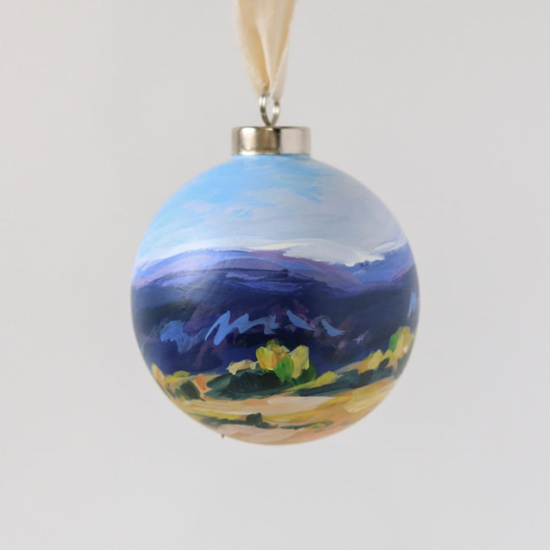"New Day | 3” ornament | Ceramic" - Ornaments in blue by Weronika Zubek