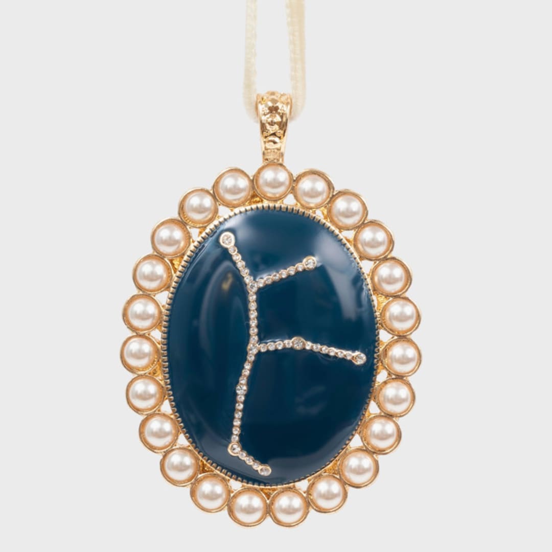 "Virgo hanging ornament" - Ornaments in blue by Joanna Buchanan