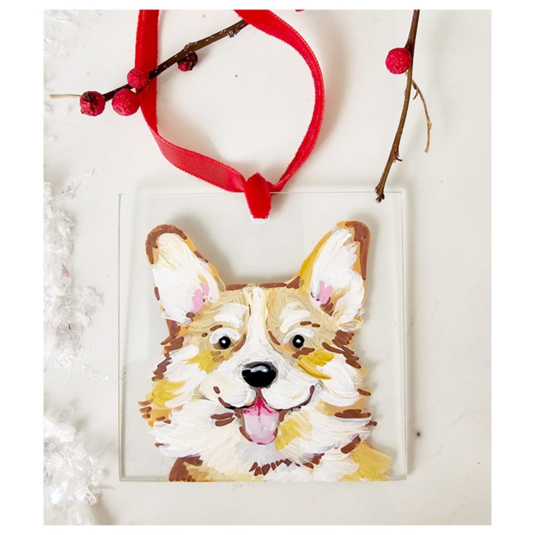 "Custom Pet Portrait, Hand painted on 3" Glass" - Ornaments in multicolorassorted-colors by AlisonJerry