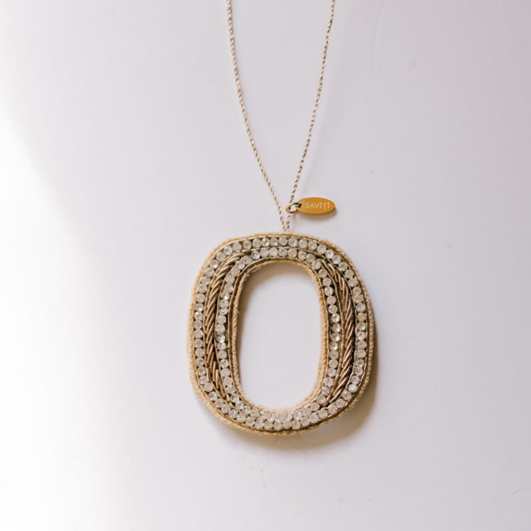 "Personalized Handmade Letter Ornament - Small O" - Ornaments in silver by Courtney Bedi