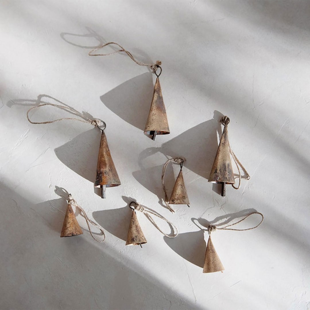 Roan Iris Mini Tree Bell Ornament Set