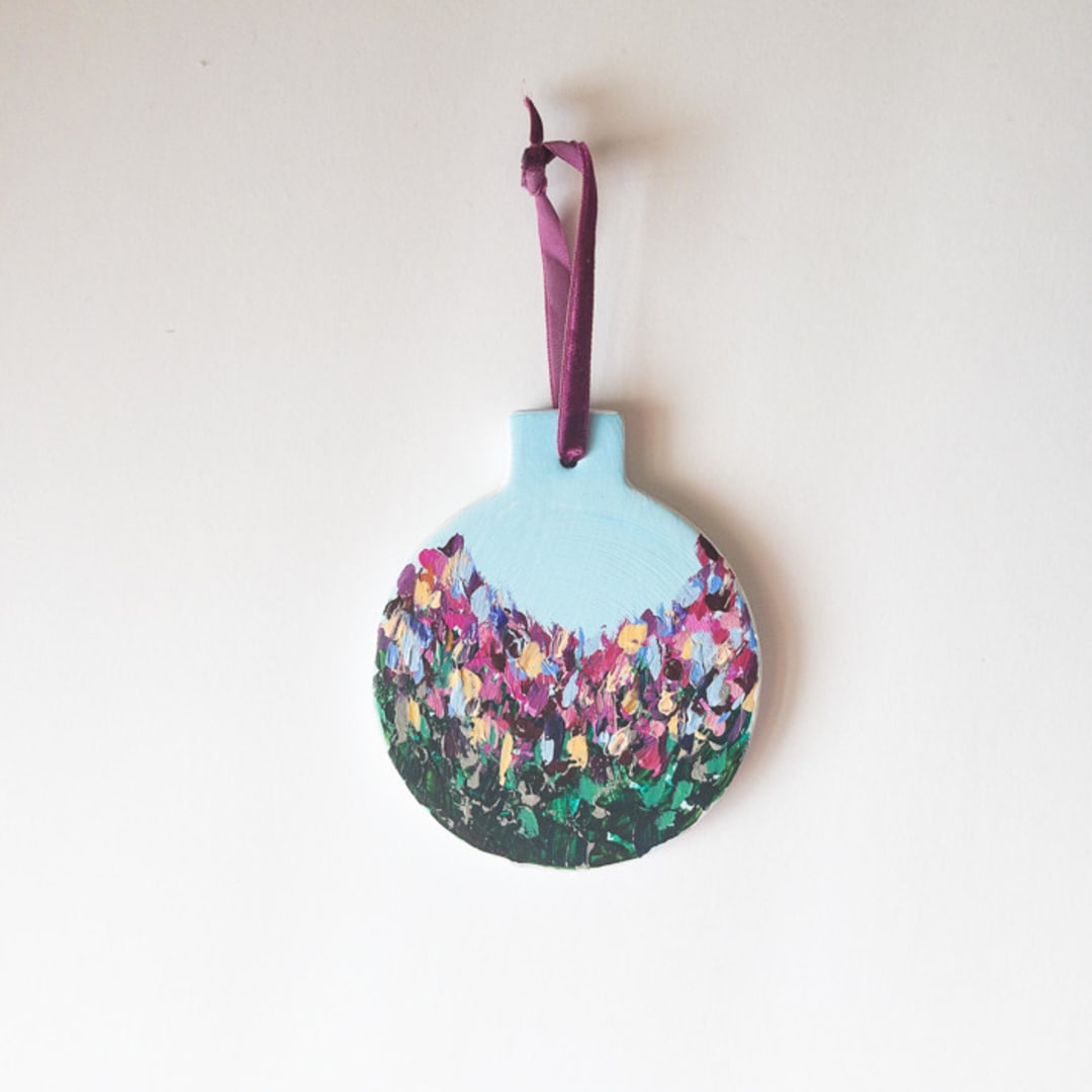 "Spring Fling Floral Ornament" - Ornaments in multicolor by Jocelyn Elizabeth